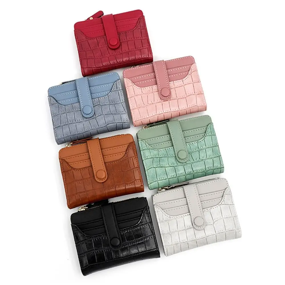 

RFID Small Wallet Fashion Money Bags Anti-theft PU Leather Coin Pocket Mini Zipper Wallet Purse Women