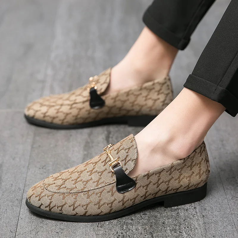 Leather shoes Classic Luxury Man Moccasin Shoes Fashion Designer Men Loafers Comfortable Flat Shoes Slip On Casual Dress for Men