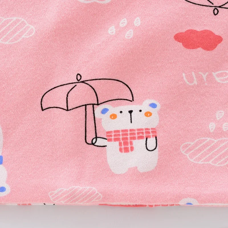 Children Scarf Winter Korean Cartoon Print Children's Neck Pure Cotton Plush Thickened Baby Warm Windproof Neck Cover