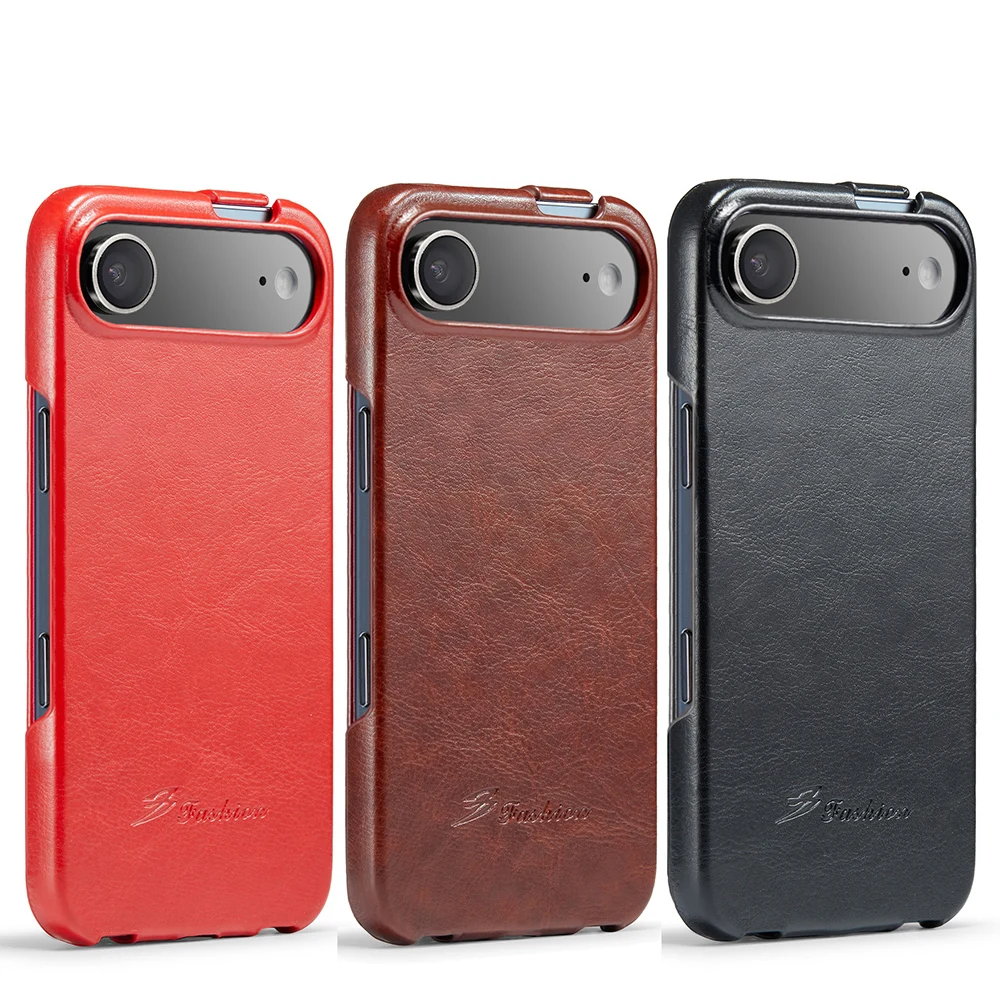 Vertical Flip Leather Case - Retro Vintage Business Fold-up Cover