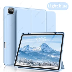 Funda versátil para tablet con soporte para lápiz y parte trasera de TPU suave