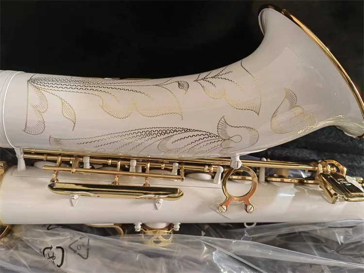 Hot Selling Bb Tenor Saxophone Gold Lacquer Yellow Brass Musical instrument Professional with Case Accessories