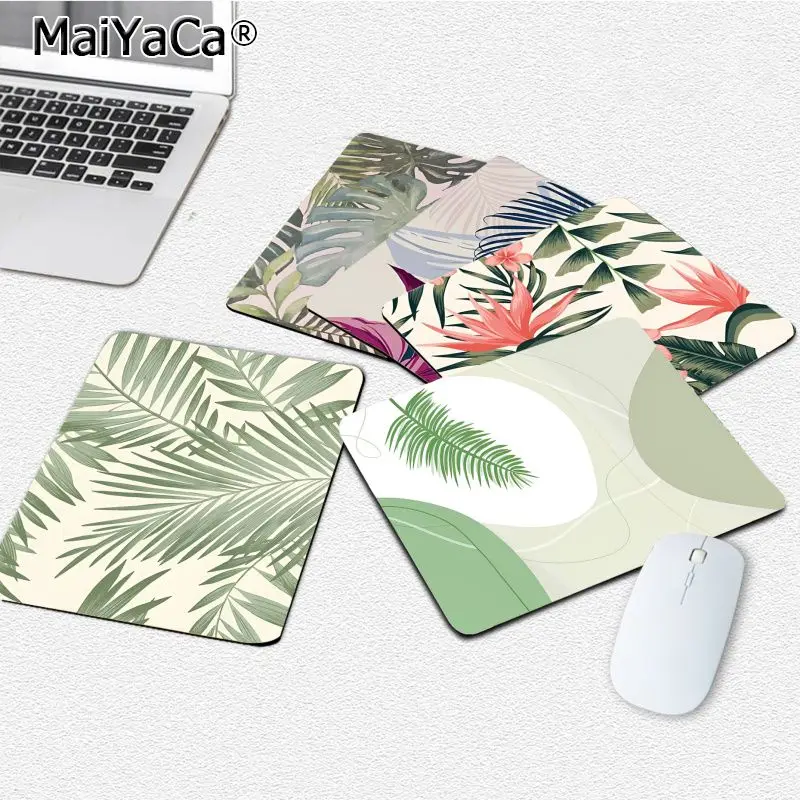 

Palm Tree Leaf Mousepad Rubber Small Thickened Mouse Pad Gaming Keyboard Table Mat Office Supplies Room Decor For PCMouse Carpet