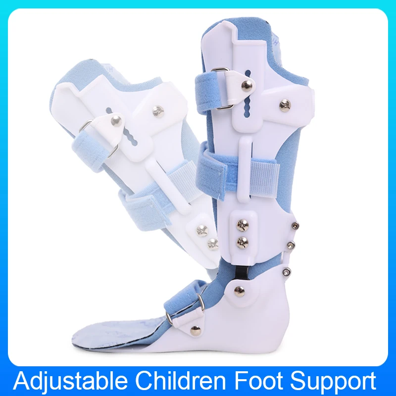 

GHORTHOUD Adjustable Children Foot Support Ankle Brace Foot Drop Corrector Ankle Joint Varus Valgus Calf Fracture Fixer Breathab