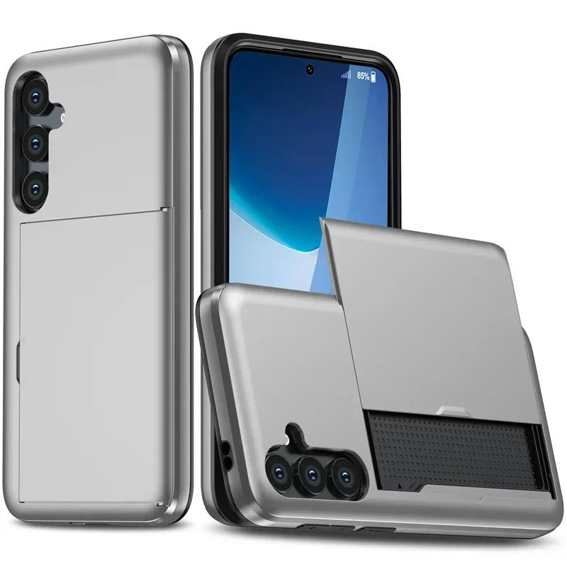 Premium Wallet Cover Phone Case with Card Holder and Protective Sleeve