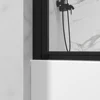 Bathtub Screen Panel Shower Door 180° Pivot, Black 4