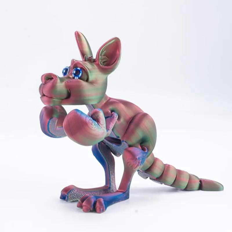 3D Printing Boxing Kangaroo Movable Joint Fidget Toy Creative Model Collection Toy Ornaments Figure Animation Ornaments