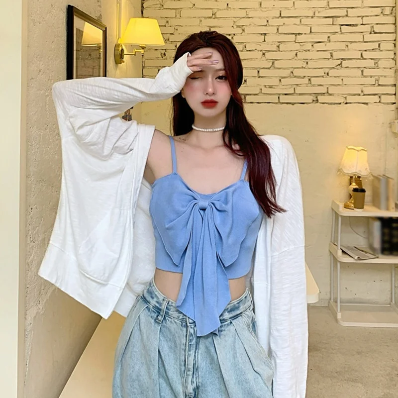 여성용 활 크롭탑, Y2k 스트리트웨어, 한국 패션 조끼, 민소매, 귀여운 탱크탑, 여름
