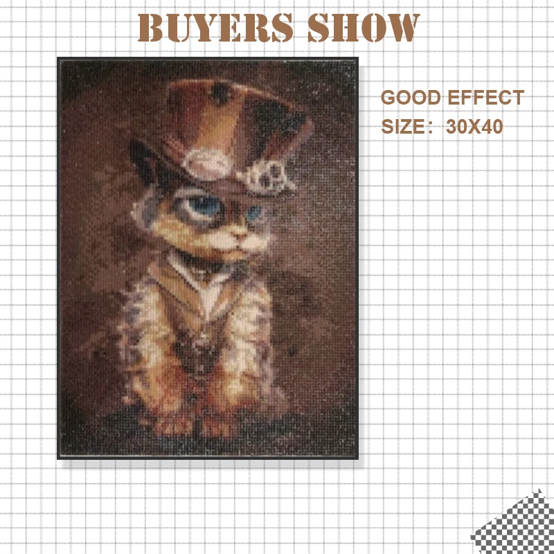 EverShine Diamond Painting Cat Full Square Diamond Embroider Animal Picture Rhinestone Mosaic Black Cat Hobby Home Decor