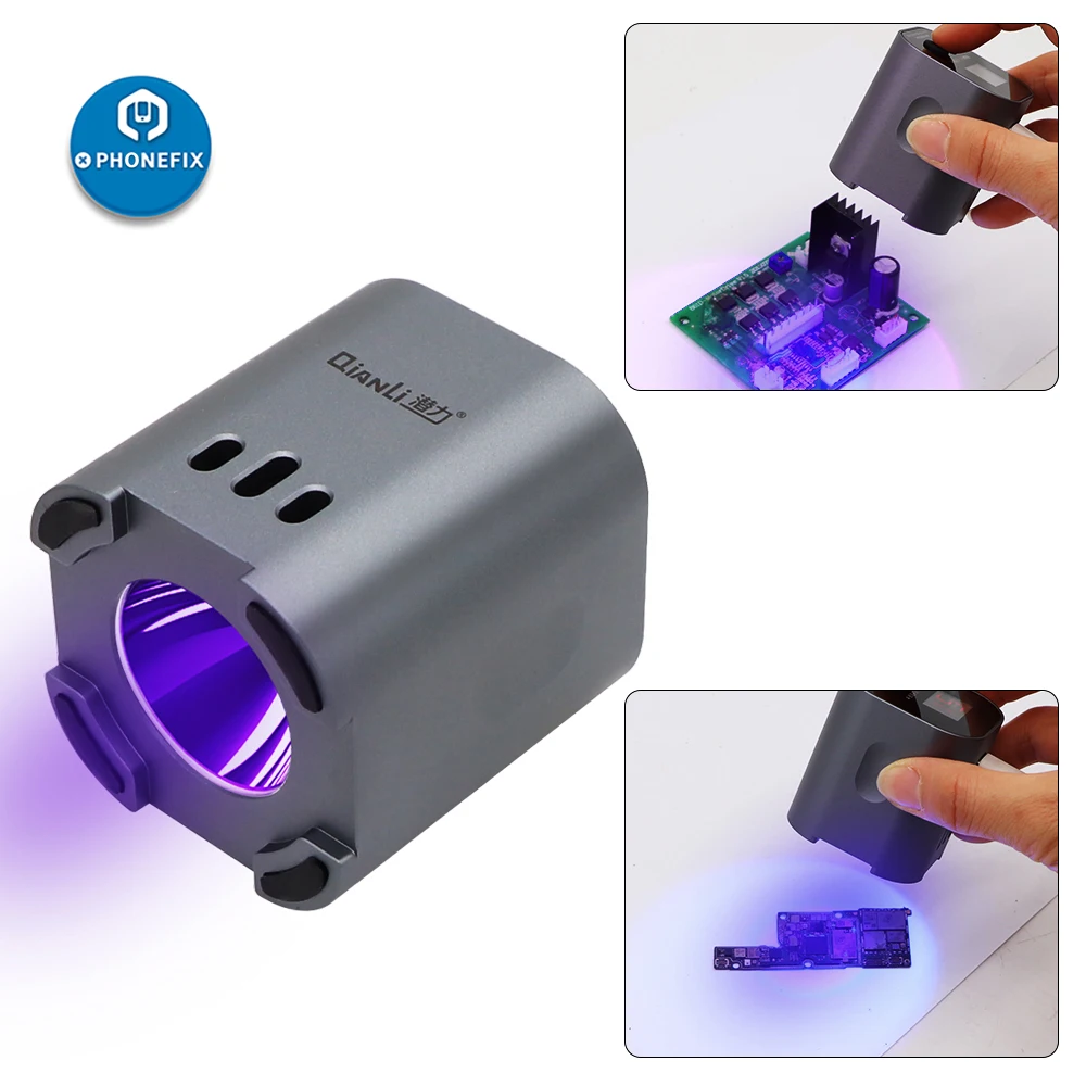 

QIANLI UV Curing Lamp Intelligent Green Oil Purple Light 3S Fast Adhesive Glue Curing For phone Motherboard LCD Repair Lamp iUV