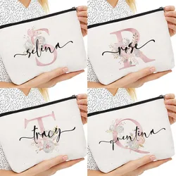 Custom Personalization Print Women Cosmetic Bag Outdoor Makeup Bag Travel Toiletries Organizer Female Storage Make Up Cases