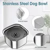 Stainless Steel Dog Drinking Water 3L Large Capacity Anti-splash Dog Water Food Bowl Non-Wetting Mouth Cats Bowl Dog Accessories 4