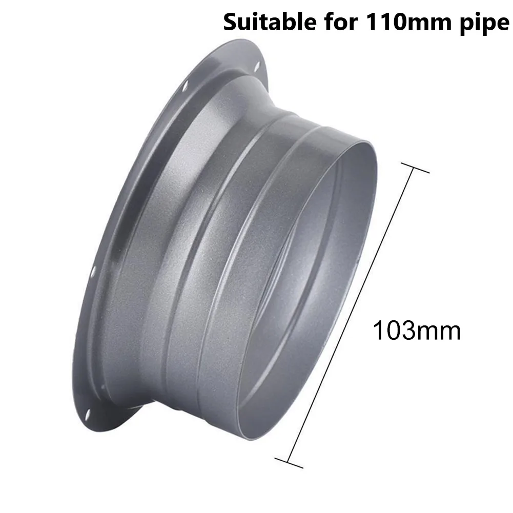 Flange Connector 75-250mm Round Pipe Air Vent Flange Seat Metal Tube Air Ventilation Hose Connector Exhaust Duct Fresh System Vent Hardware