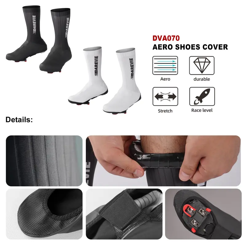 DAREVIE AERO Cycling Shoes Covers UCI Length Reduces Wind Resistance Waterproof Anti-Slip MTB Road Cycling Men Cycling Socks - Image 5
