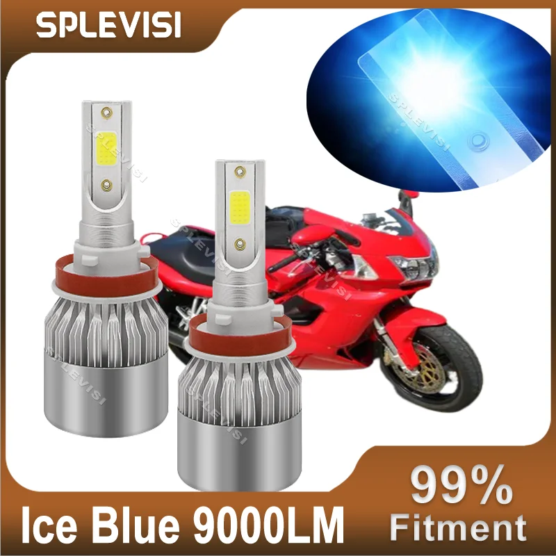 

2x COB Bulbs LED Headlight High Beam For Ducati ST3 2004 2005 2006 2007 For Ducati ST4S ABS 2004 2005 Replace 8000K Ice Blue 90W