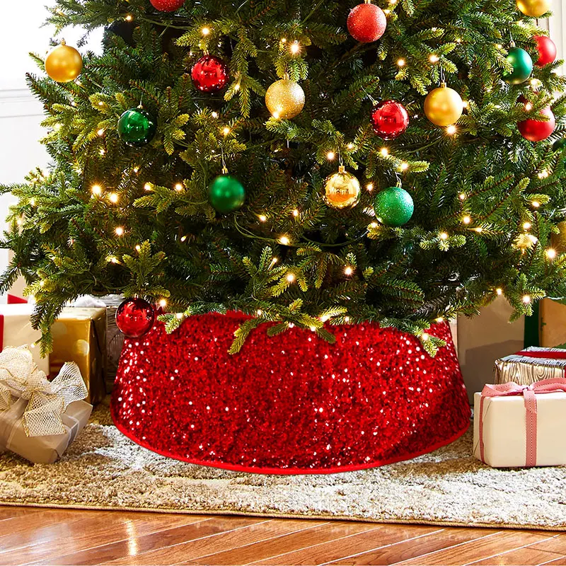 

Christmas Tree Cover Skirt With Colorful Sequins Christmas Supplies For Home Holiday Party Christmas Decorations 2024
