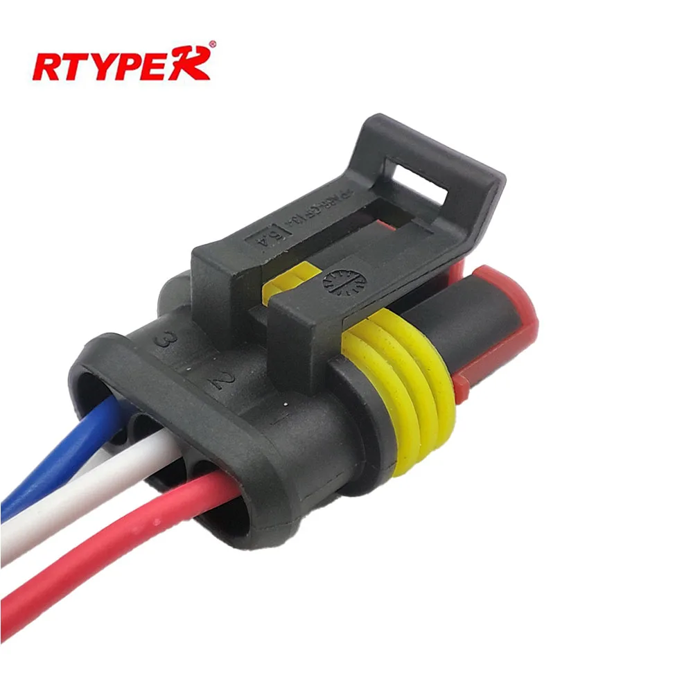 Waterproof Automotive Connector with Terminals - 3 Pin Sealed Plug (1/5/10 PCS)