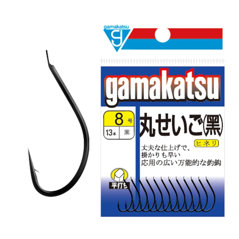 Gamakatsu Fish Hook Maruki Black C1MA1 Black 5 20 Hook Tip Slightly