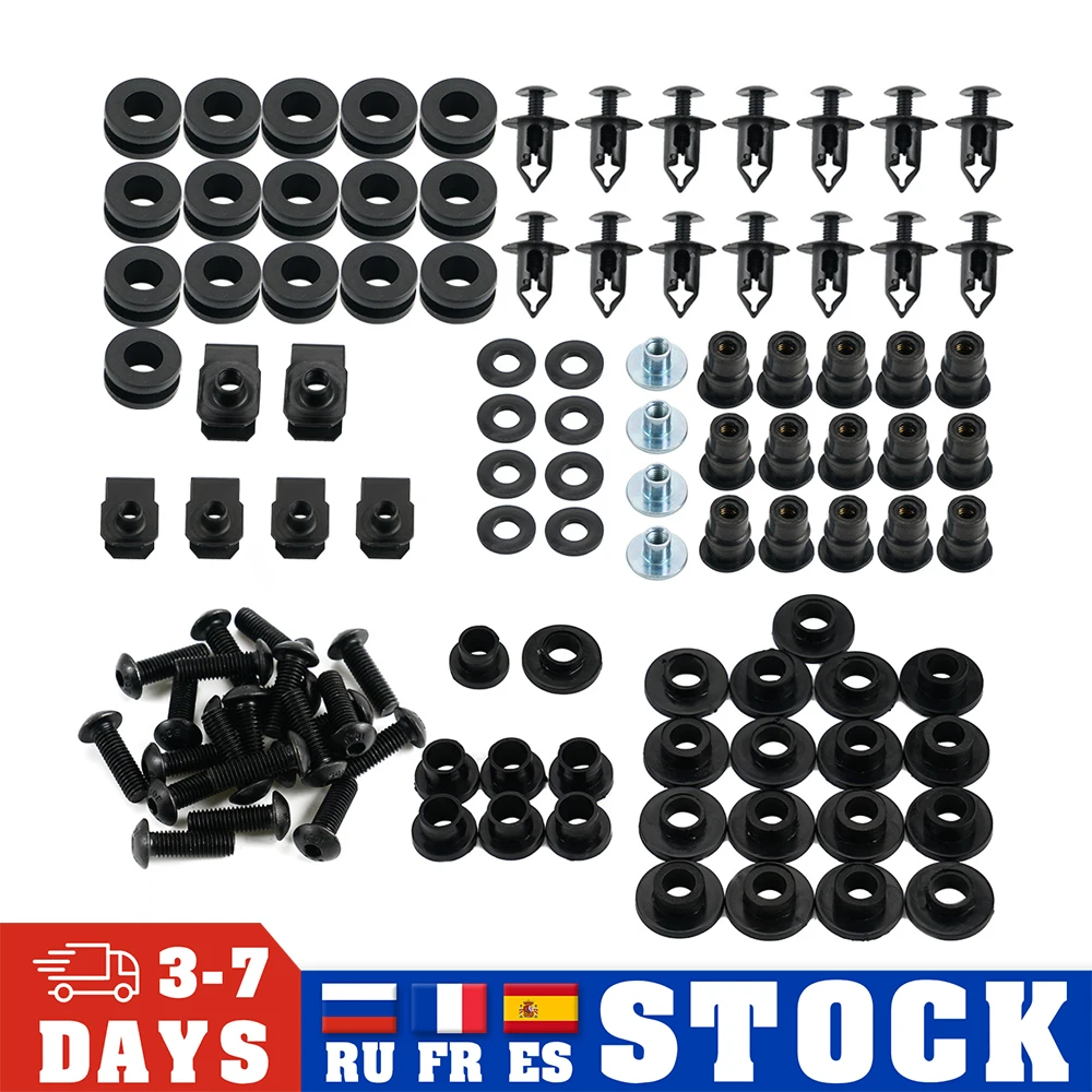 Motorcycle Fairing Bolt Kit Screws For Honda CBR600RR CBR 600RR 600 RR 2005 2006 Alloy Black Complete Nut Set CBR600 RR