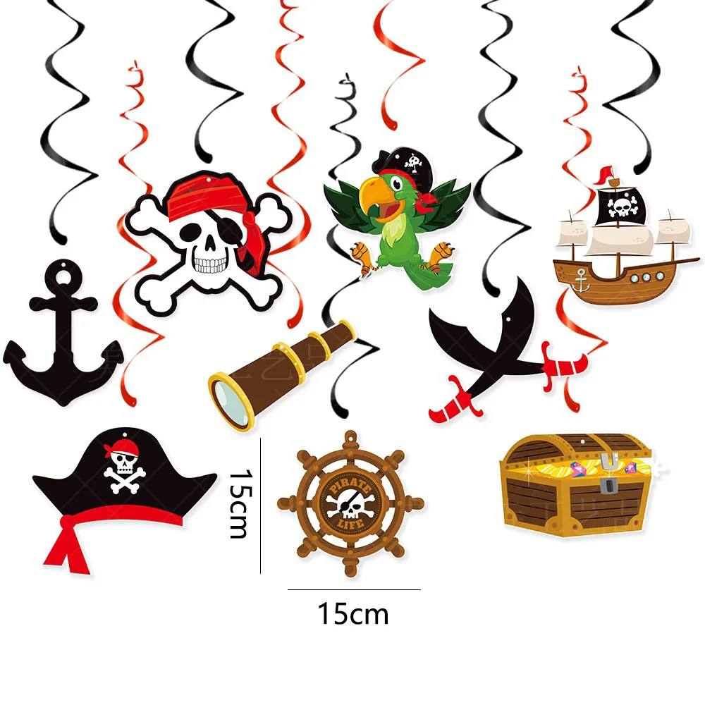 Pirate Treasure-Themed Disposable Party Tableware Set