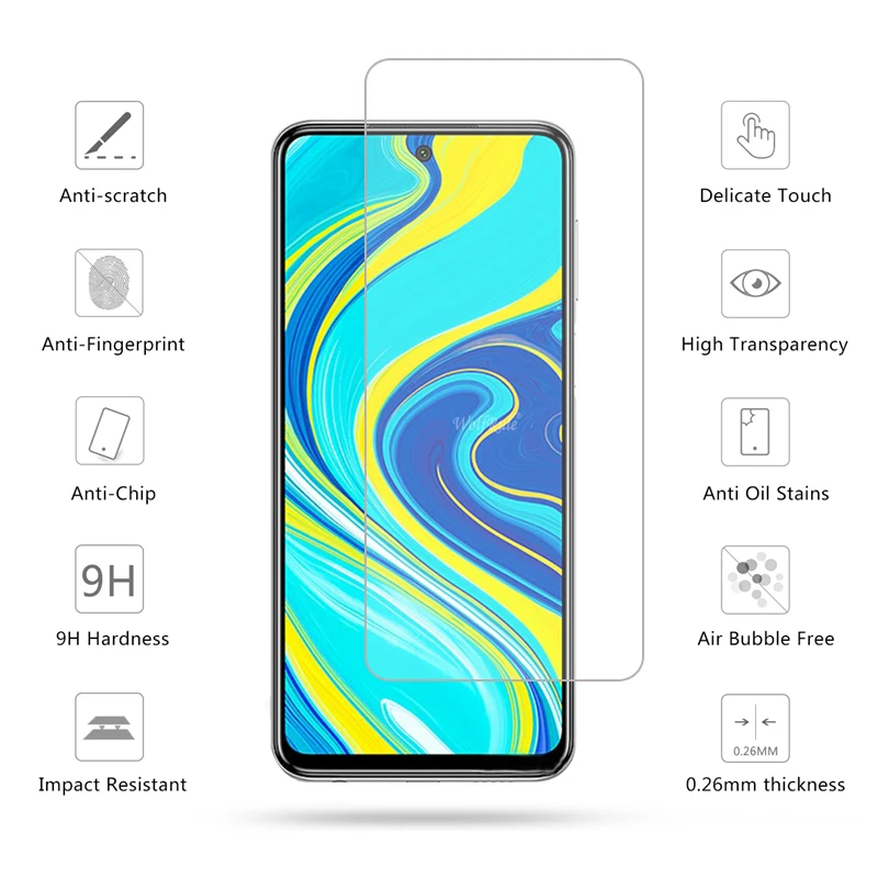 6-in-1 Camera Tempered Glass For Xiaomi Redmi Note 9s Note Pro