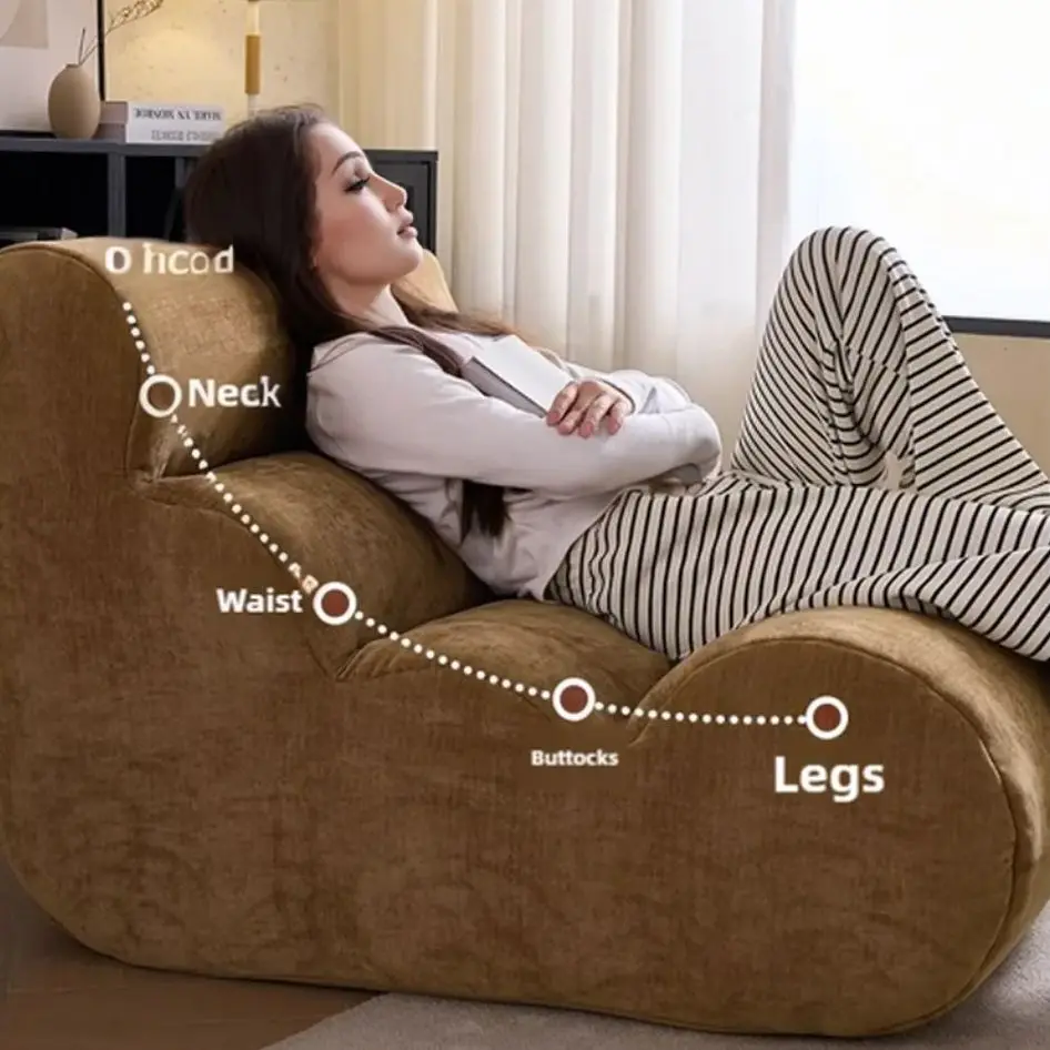 Single Seater Sofa Lounge Chair Compact Sofa Bean Bag Chair Single for LivingRoom Bedroom Small Spaces Ergonomic