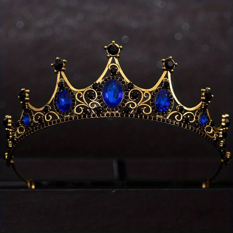 Barocke Kristall Tiaras und Kronen für Frauen Party Strass Prom Diadem Braut Hochzeit Haarschmuck Schmuck Krone Tiara – Detail 18