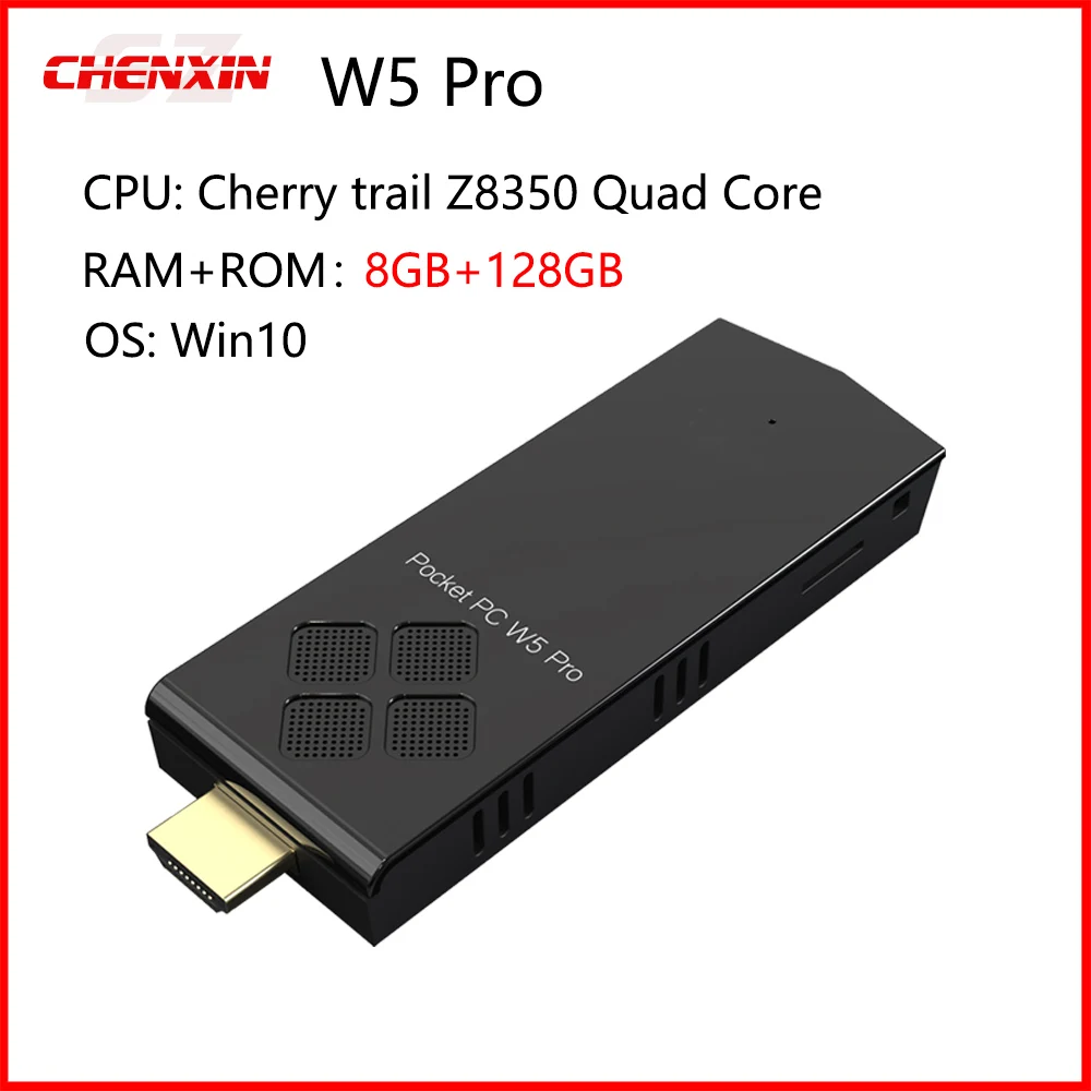 W5 Pro MINI PC T5B TV Stick Win10 Linux Intel Z8350 Quad Core BT4