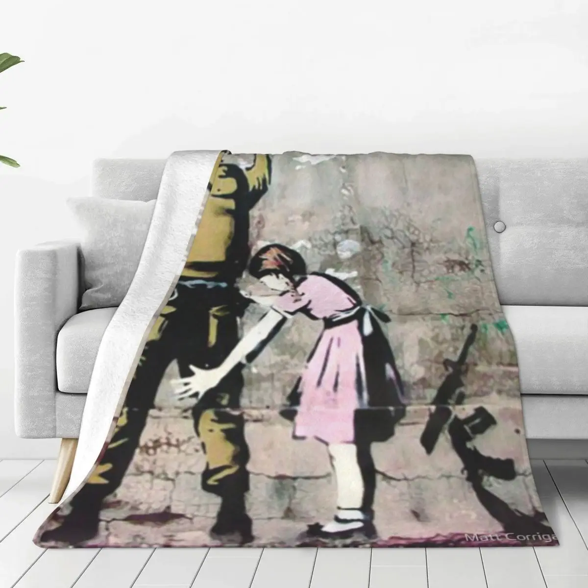 Bambina Frisking A Soldier Coperta Copriletto Sul Letto Copriletti Anime Per Letto Matrimoniale Letto Matrimoniale