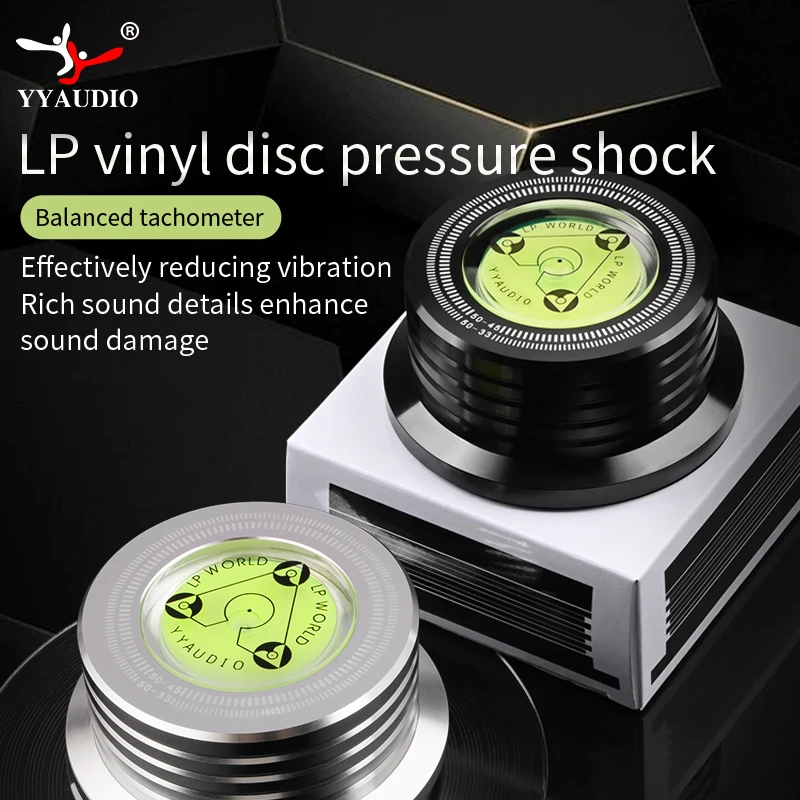 Stabilisateur De Disque Vinyle LP - Poids Métallique Noir Pour Platine Audio