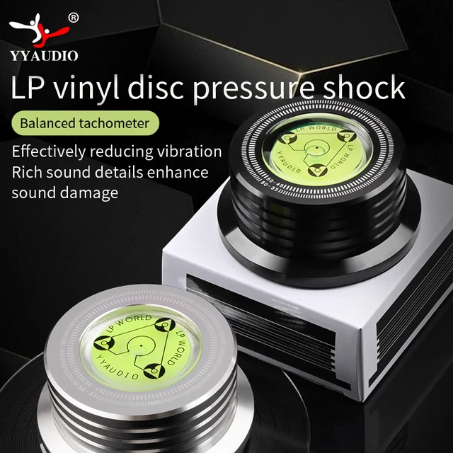 YYAUDIO Универсальный 60 Гц LP виниловый проигрыватель проигрывателей дисков стабилизатор проигрывателя с уровнем алюминиевого сплава весовой зажим музыкальный плеер 1