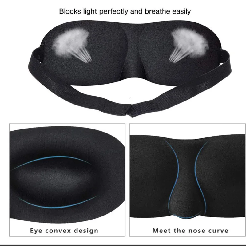Premium 3D Sleep Mask - Light Blocking, Soft & Breathable for Ultimate Comfort