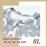Elinfant Coverall Bamboo Cotton Baby Pajamas Long Design Infant Baby Foot Romper Jumpsuit 4