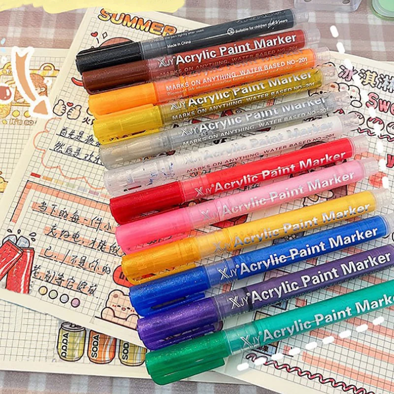 Acrylic Paint Markers Fine Tip  Fine Acrylic Markers Stones - Acrylic  Paint Markers - Aliexpress