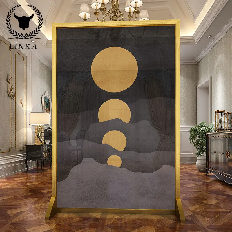 

Металлический экран в скандинавском стиле с блокировкой для крыльца, художественная перегородка для гостиной, декоративный экран для мобильного телефона