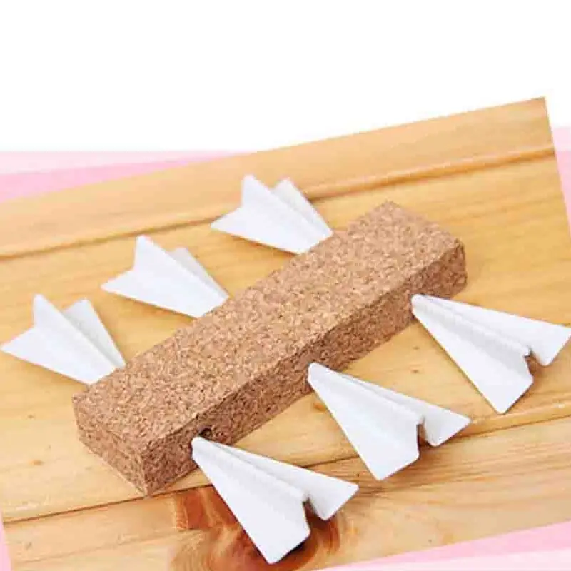 6Pcs/Set 4*2cm Creative Airplane Shape Thumbtack Mini Pin Thumb Tack Cork Message Board Pushpin For Home Office Wall Thumbtacks push pins