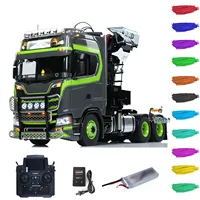 Toucan Customized Lesu Metal 6X6 Chassis 1/14 RC Tractor Truck 770S Hydraulic Crane DIY Lorry W/ Sound Light System Toy Model 1