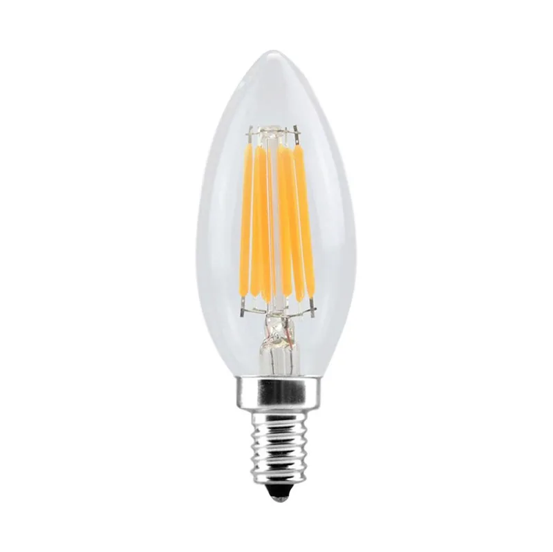 

E14 6W Edison COB Filament Retro LED Light Candle/Flame Bulb Chandelier