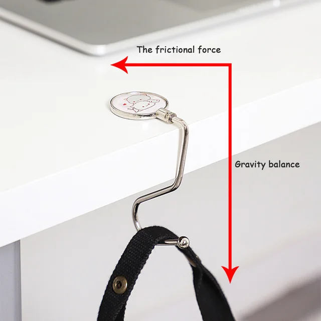 1Dc Fém Hordozható Összecsukható Táska Fogas Kézitáska Tartók Függő Asztali Horog Irodai Íróasztal Oldalsó Ötvözet - Image 5