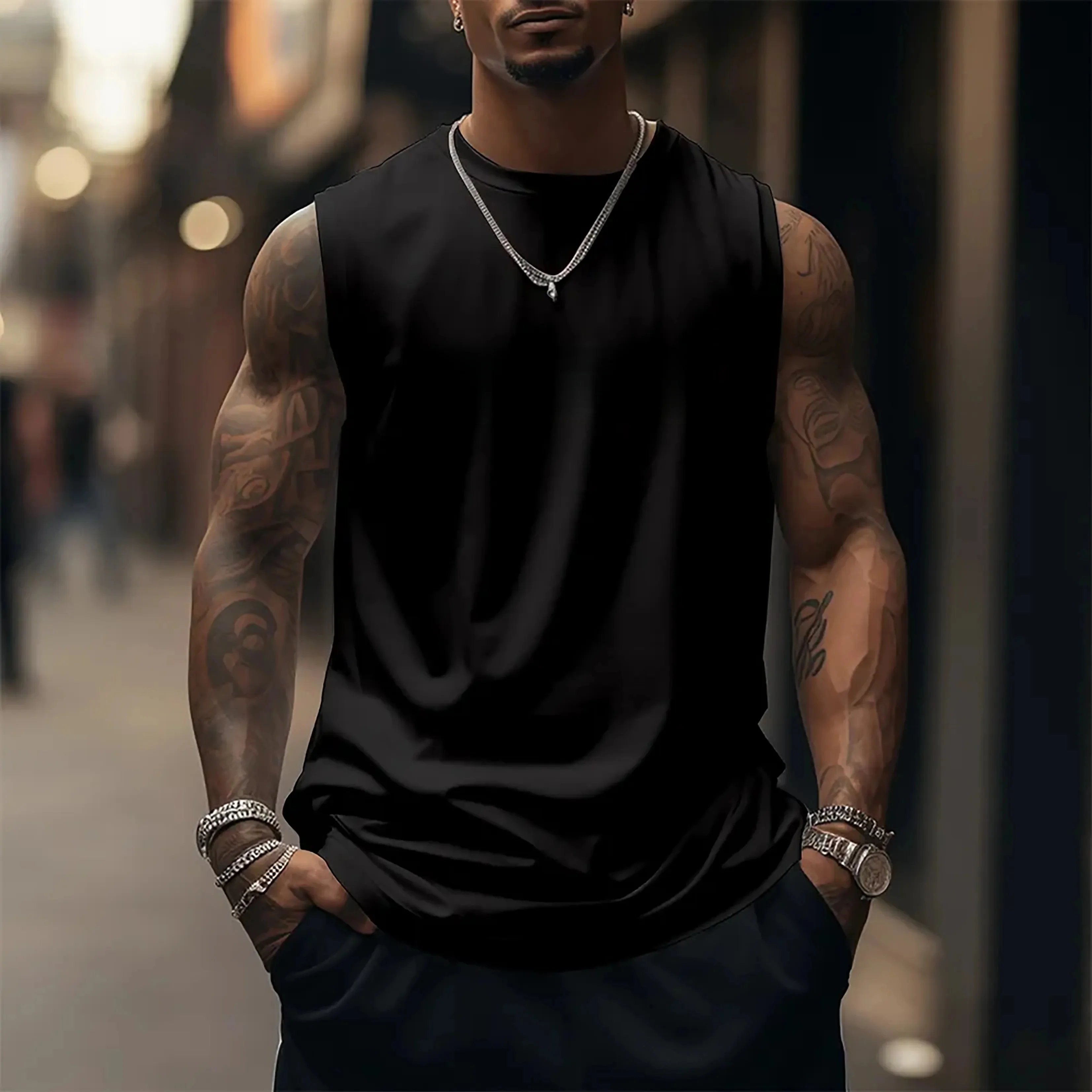 Dragon Ball Goku Anime Impresso Regata de Algodão Puro Americano Masculino e Feminino Solto Moda Verão Top Esportivo