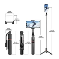 L13d Foldable Wireless Bluetooth Fill Light Tripod Selfie Stick 1160mm Tripe Stabilizer for Android IOS Cellphone - Image 6