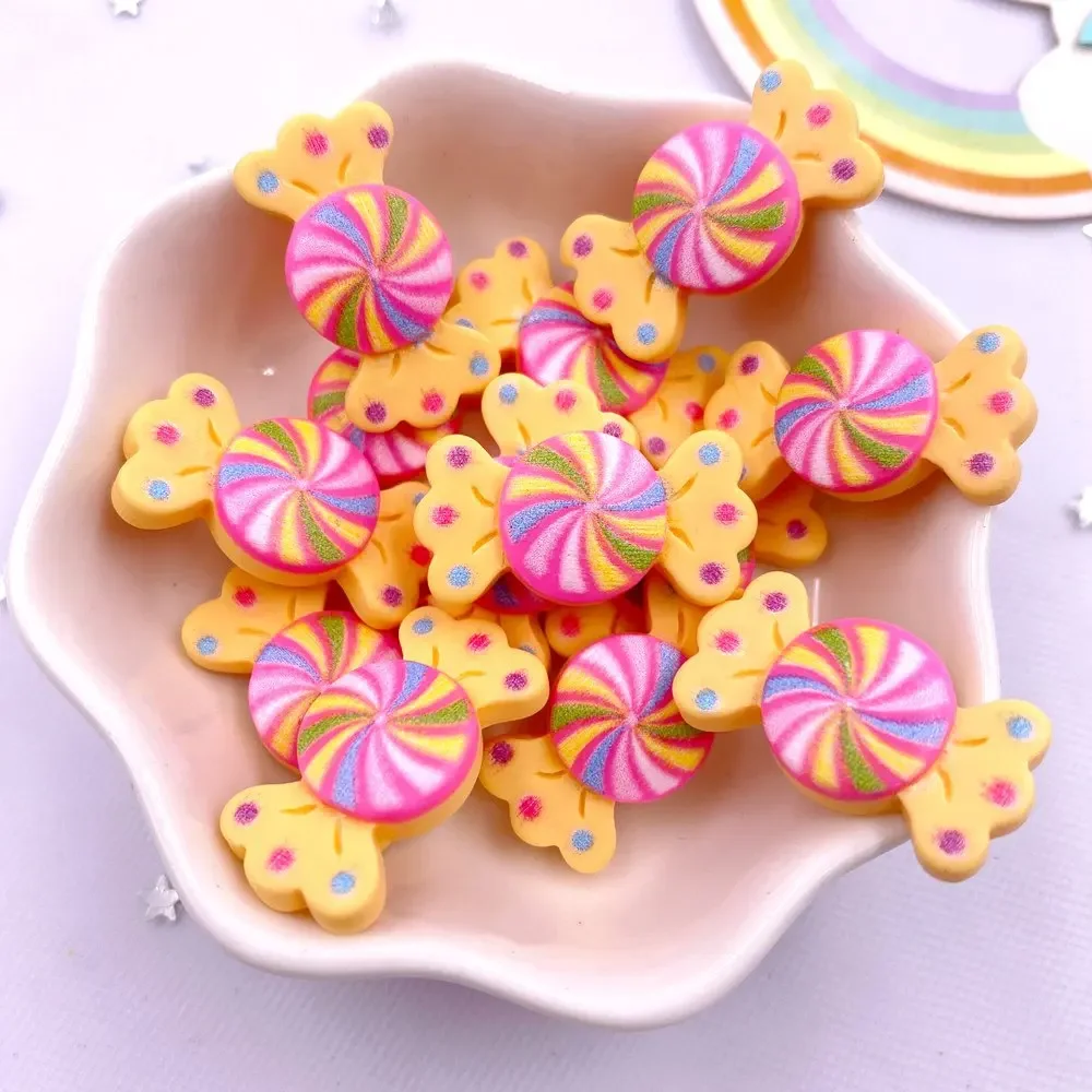 Resin 3D Sweet Colorful Dot Candy Flatback Cabochon Simulation Foods 20pcs Scrapbook Crafts DIY Accessory Decor Figurines OM230T