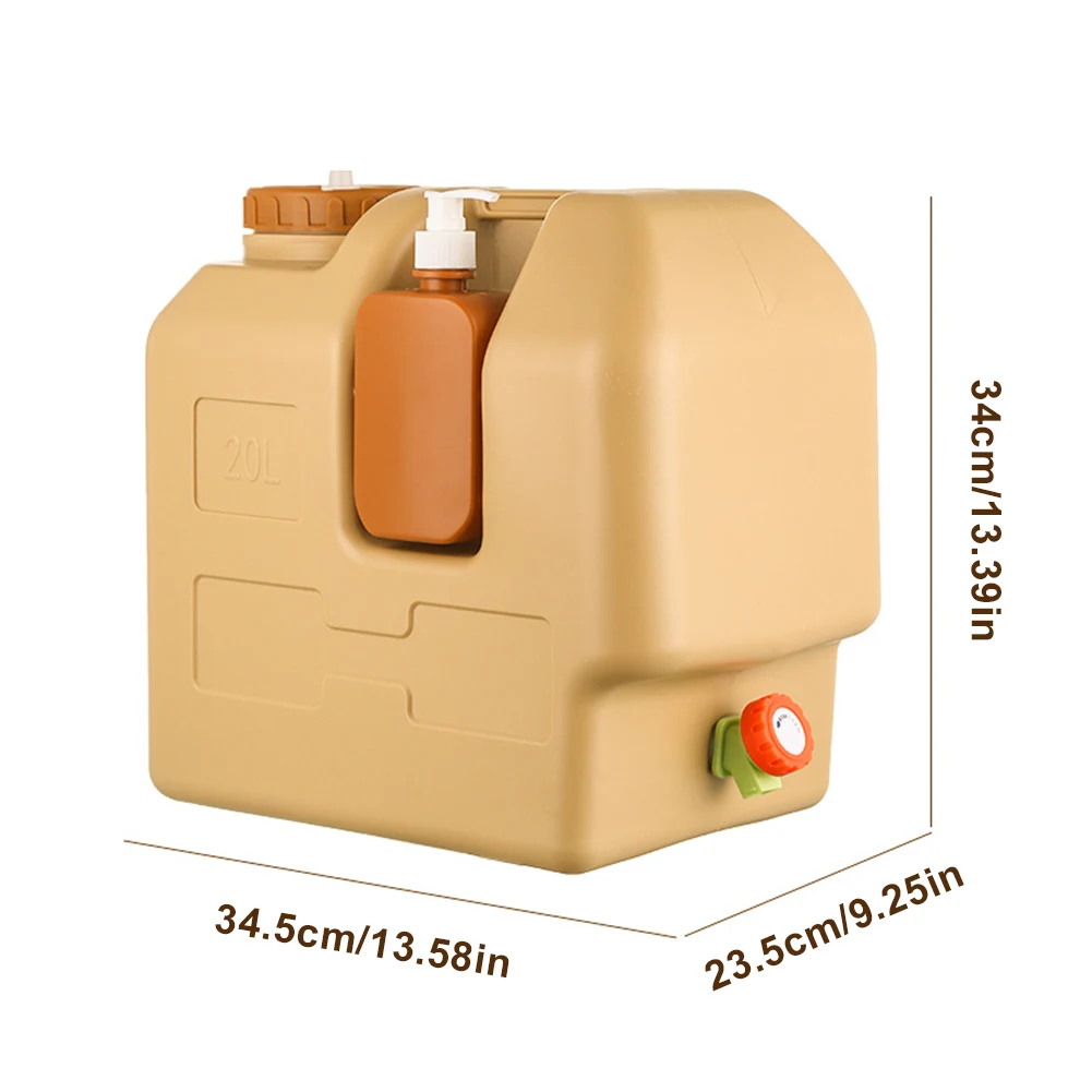 20L Water container with spigot and soap dispenser BPA Free Storage Tank For Camping Fishing Picnic Hiking
