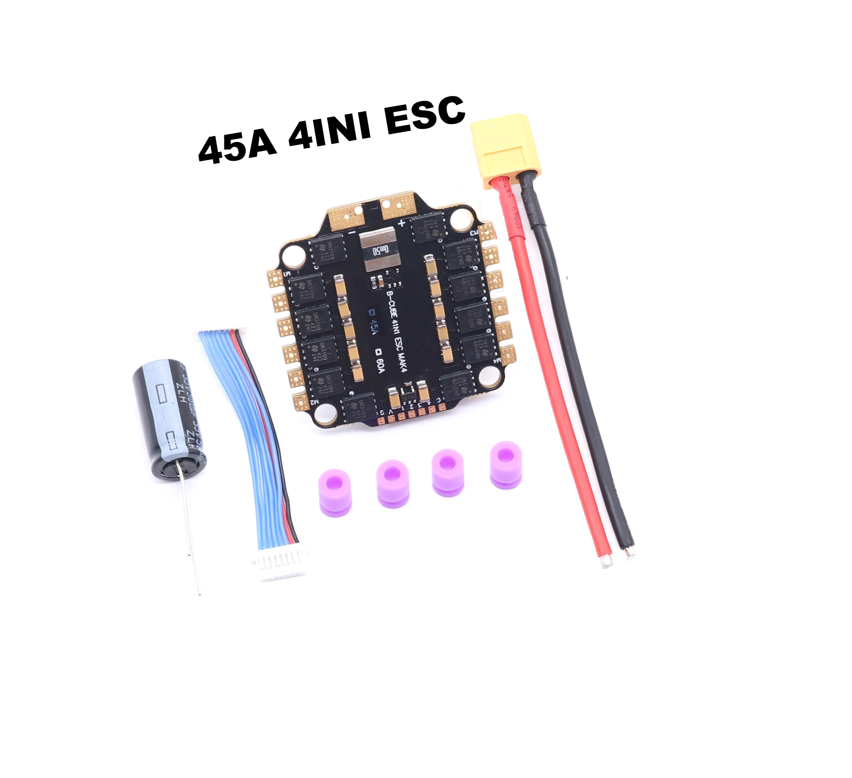 RCtosky 4IN1 45A 60A ESC BLHELI_S Support 3-6S brushless motor Support DShot300 600 Multishot Oneshot PWM FPV F4 Flight Control 1