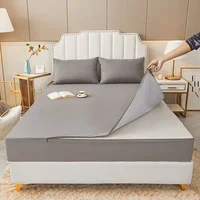 Waterproof Mattress Cover with Zipper 6-Sides All Inclusive Mattress Protector Bed Cover Anti-slip Fitted Bed Sheet Customizable 6