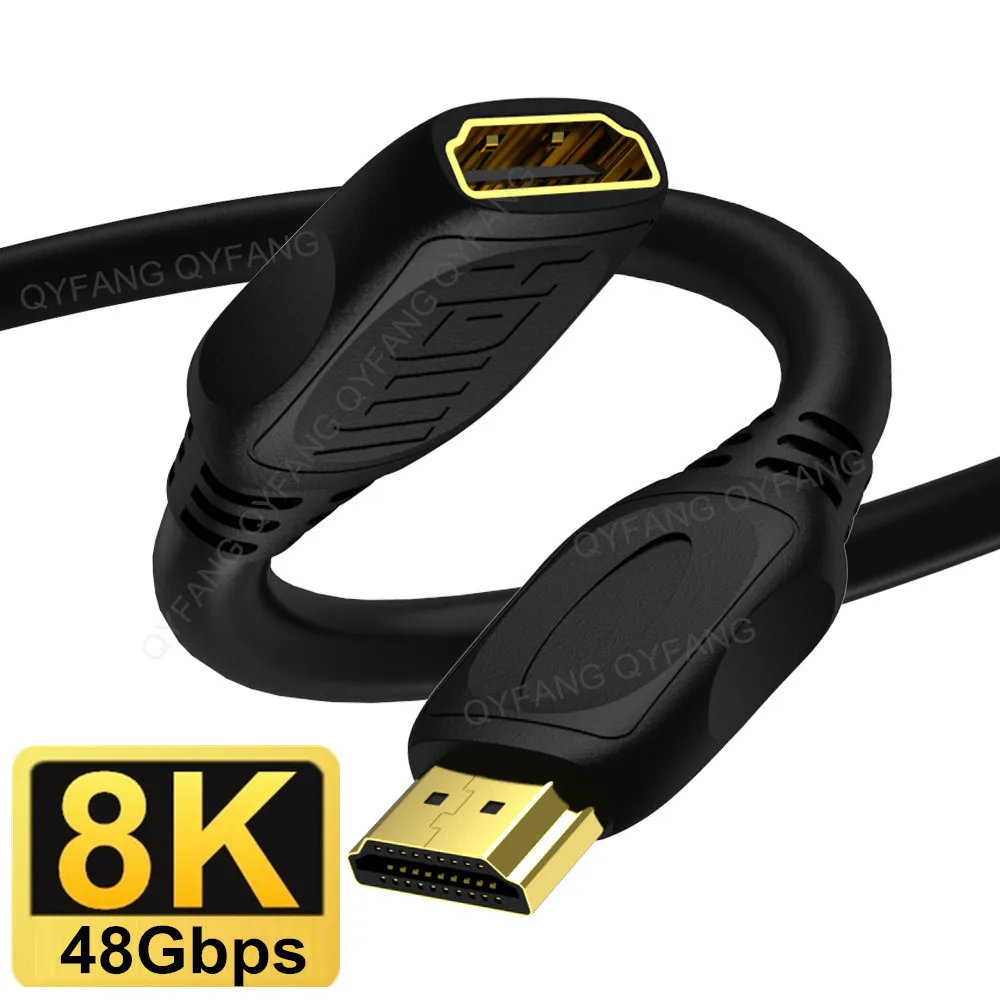 HDMI-compatible 2.1 Extension Cable 8K HDMI-compatible Male to Female Cable for PC TVBox Projector Extender hdmi cable hdmi extender