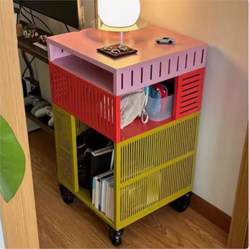 MOMO Dopamine Side Cabinet Mobile Storage Cart Dining Rack Te Samans New Te Mobile Cart Storage Cabinet