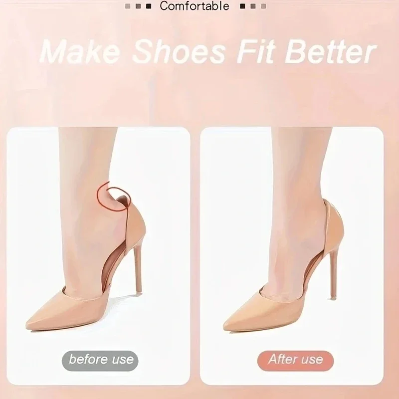 Heel Grips Upgrade Silicone Heels Anti Slip Cushions Non-Slip Inserts Pads For Men Women Foot Care Protector