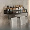 Black Bathroom Shower Room Storage Rack Toiletries Shelf Storage Is Perfect For Bathroom Item Storage 2