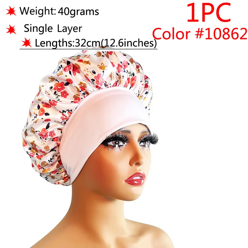 New Silk Sleeping Cap Night Hat Head Cover Bonnet Satin Cheveux Nuit For Curly Hair Care Women Beauty Maintenance Designer - Image 18